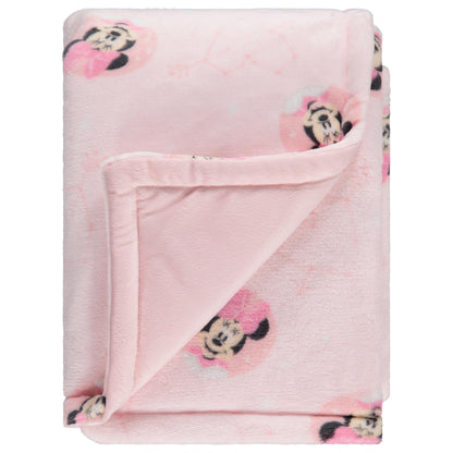 Disney Mickey Mouse, Minnie Mouse, Winnie The Pooh, Lilo and Stitch 2-Ply Infant Blanket - Soft Fleece with Polyfill - Cozy and Warm Baby Blanket for Baby Boys and Girls, 30x40 Inches
