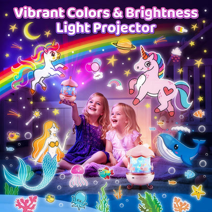 One Fire Baby Night Light Projector, 15 Sound Machine Star Projector for Kids Room,15 Films Star Light Projector 3-9 Year Old Girl Gifts Toys,Brightness Baby Night Lights for Nursery Kawaii Room Decor