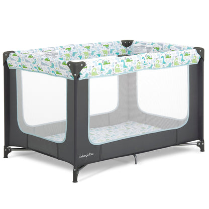 Dream On Me Zodiak Portable Playard in Navy, Lightweight, Packable and Easy Setup Baby Playard, Breathable Mesh Sides and Soft Fabric - Comes with a Removable Padded Mat