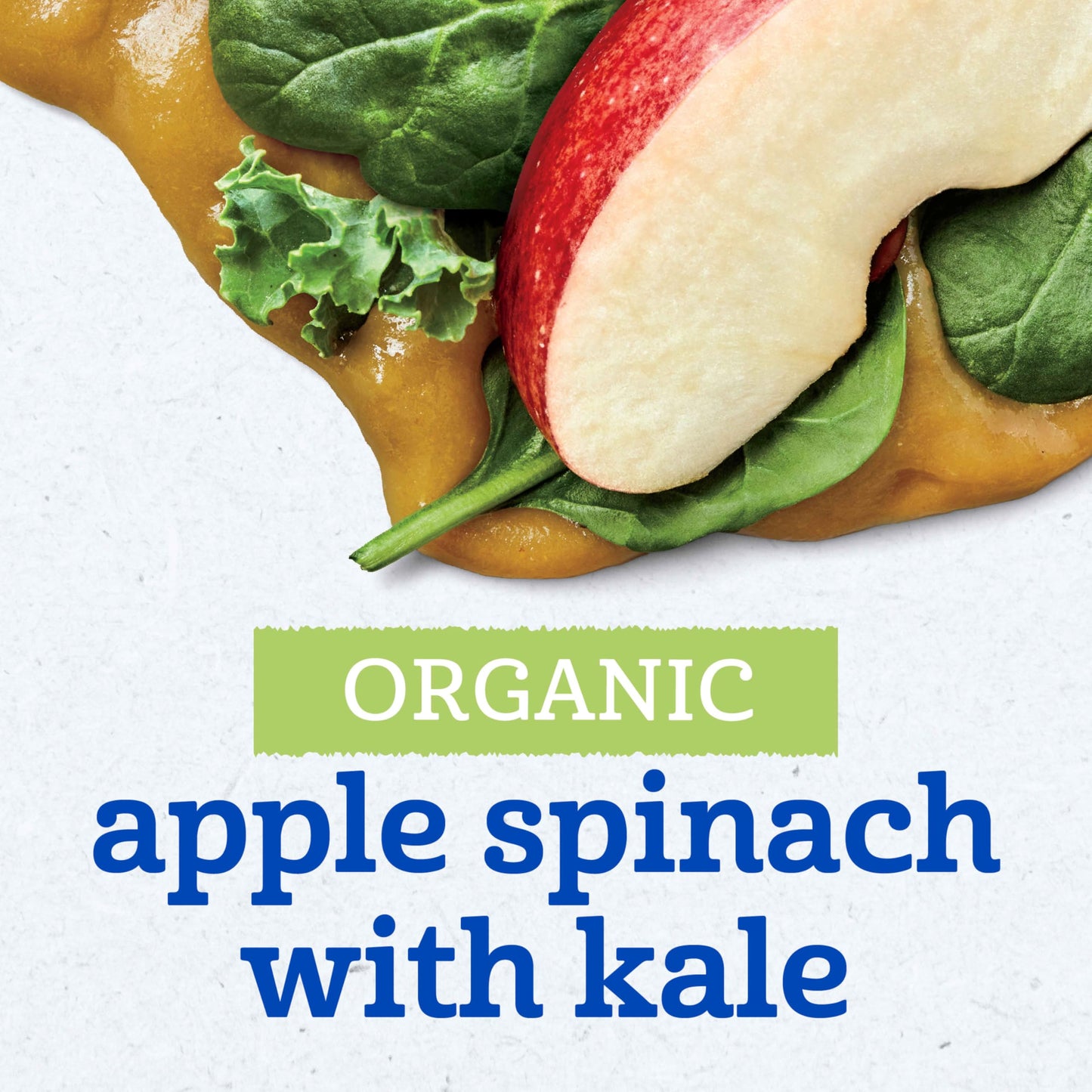 Gerber Stage 2 Baby Food, Organic Apple Spinach with Kale Jar, Fruit & Veggie Puree, Vitamin C, Non-GMO, Baby Food Puree Jars Glass