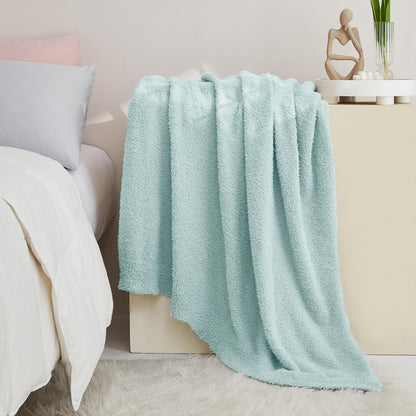 CYMULA Kids Blanket for Boys Girls 30x40 inches, Soft Cozy Fuzzy Swaddle Throw Blanket for Crib Stroller, White
