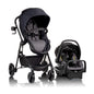 Evenflo Pivot Modular Travel System with LiteMax Infant Car Seat with Anti-Rebound Bar (Desert Tan)