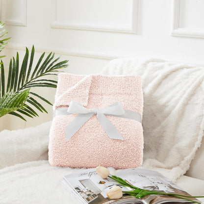 CYMULA Kids Blanket for Boys Girls 30x40 inches, Soft Cozy Fuzzy Swaddle Throw Blanket for Crib Stroller, White