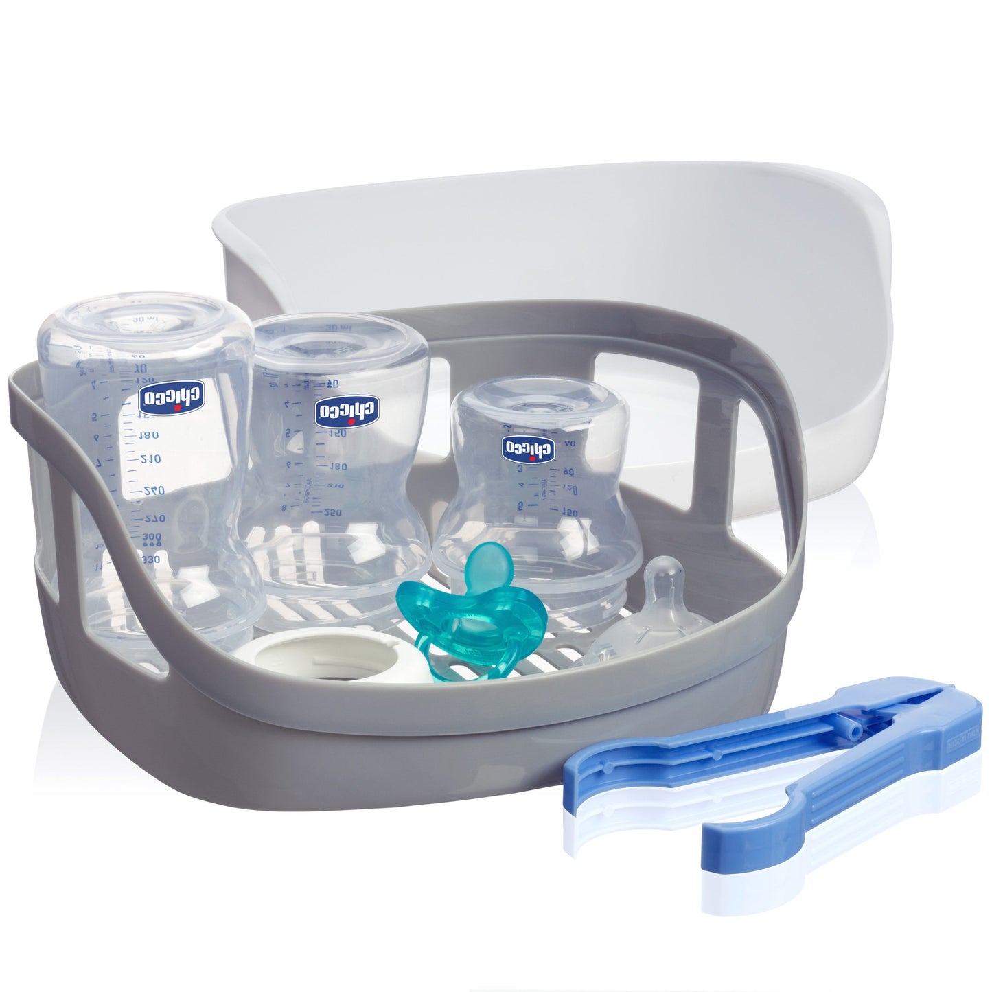 Chicco Advanced Electric Steam Sterilizer & Dryer for Baby Bottles, Feeding Accessories and More | Eliminates 99.9% of Germs | 4 Programming Options | 2 Configurations | Automatic Shut-Off
