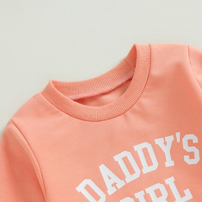 Kaipiclos Toddler Baby Girl Fall Winter Outfit Mamas Girl Long Sleeve Pullover Sweatshirts Jumper Pants Clothes Set
