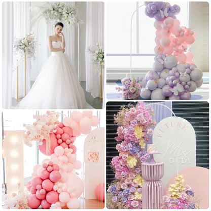 Wokceer 7.2 FT Wedding Arch Backdrop Stand, Gold Metal Arch Backdrop Stand for Wedding Ceremony Birthday Party Bridal Baby Shower Photo Booth Garden Floral Balloon Arches Decoration