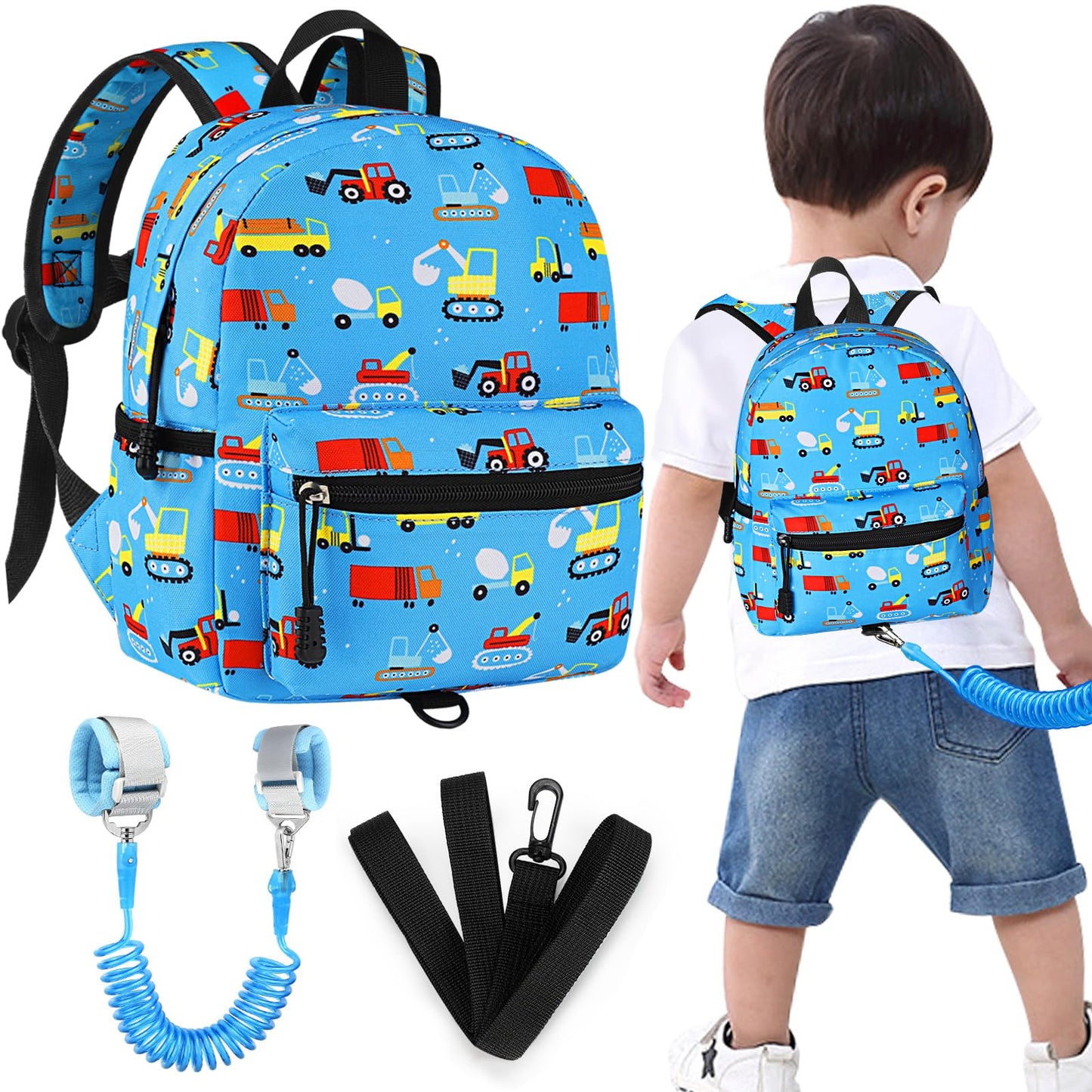 Accmor Toddler Backpack Leash, Cute Unicorn Baby Backpacks with Anti Lost Wrist Link, Mini Kids Backpack Leash Walking Harness for Outdoor Travel, Adorable Backpack Tether for Boys Girls 1-3 (Purple)