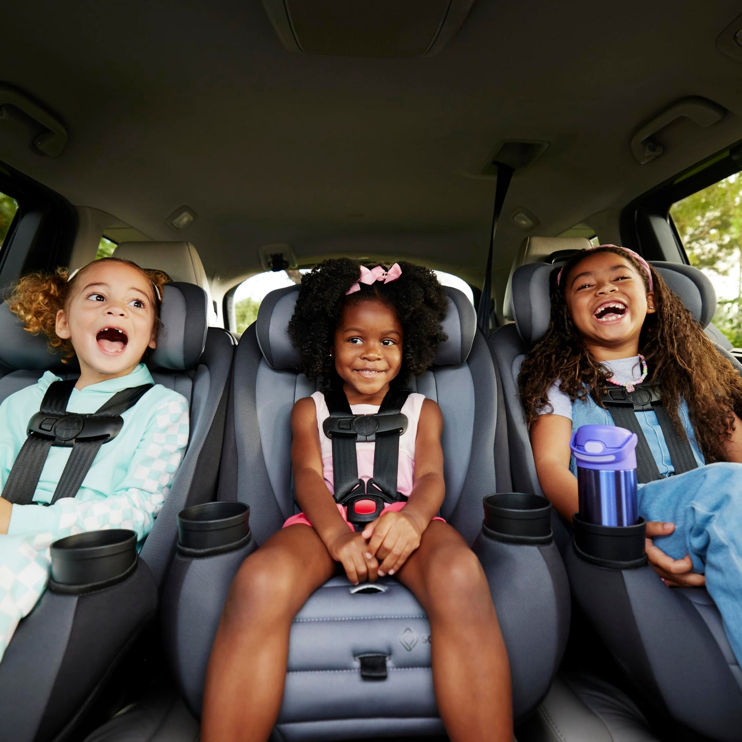 Safety 1st Ellaris 3-in-1 Convertible Car Seat, Slim Fit Design, Rear & Forward-Facing, 5-Position Headrest, 3-Across Fit, Travel-Friendly with Machine-Washable Seat Pad, Peacock Blue