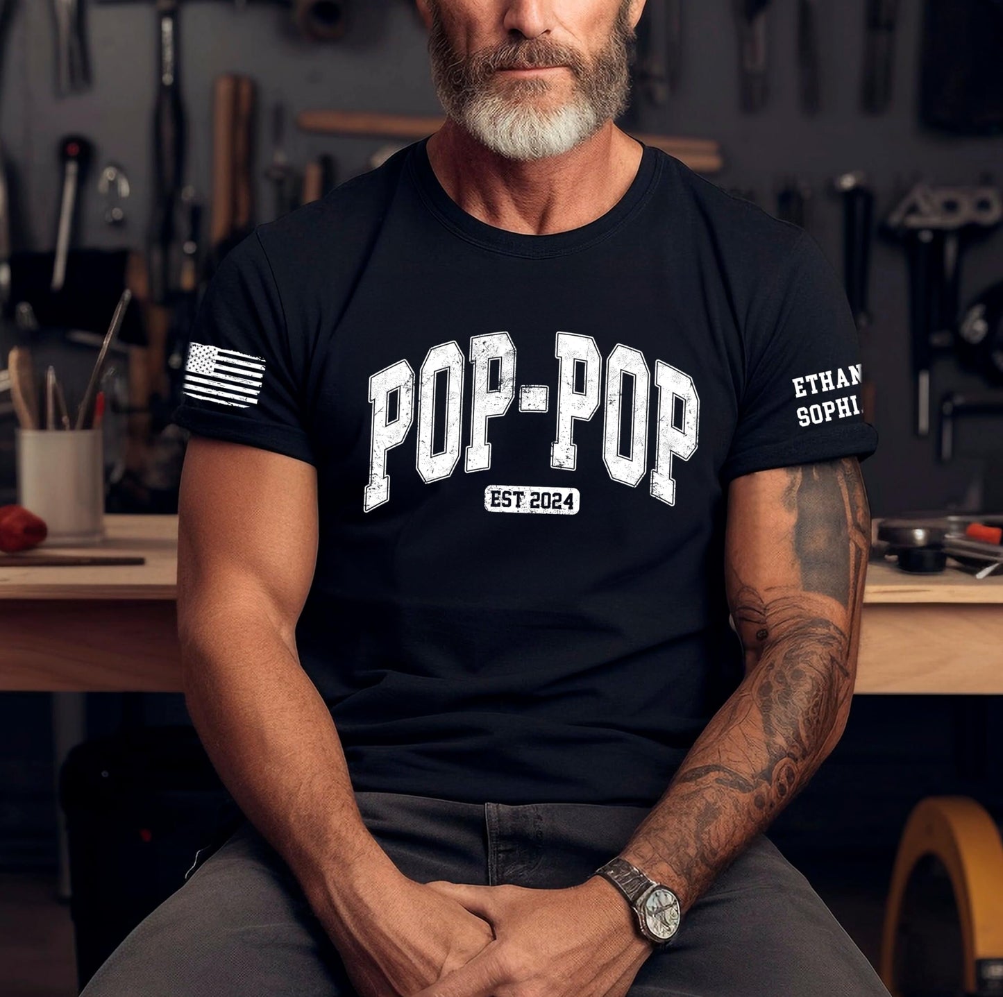 Personalized Custom Grandpa Shirt, Fathers Day Shirt Gifts for Grandpa, Gifts for Dad