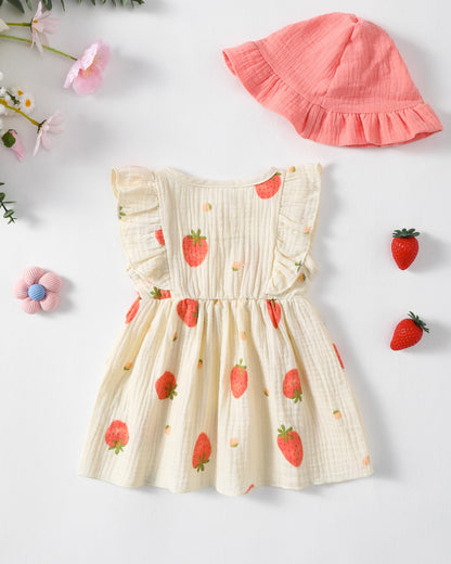 Newborn Baby Girl Clothes Cotton Linen Dresses Infant Casual Sundress Playwear Summer Toddler Girl White Dress