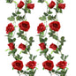 Felice Arts 2 Pack Pink Artificial Rose Garland Each 6.5FT Fake Rose Vine Hanging Floral Garland for Wedding Flowers Table Centerpiece Arrangement Baby Shower Decor