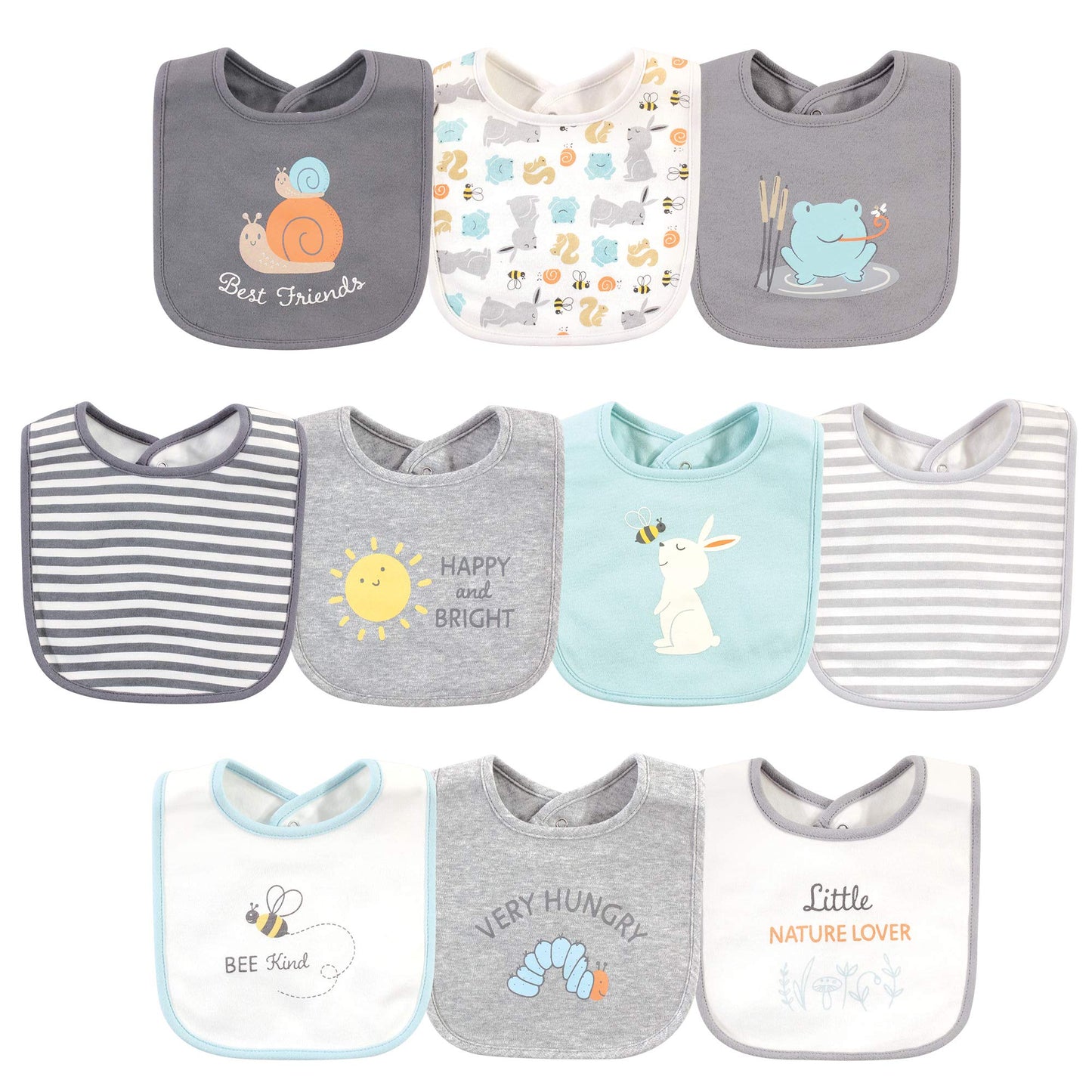 Hudson Baby Unisex BabyCotton Bibs