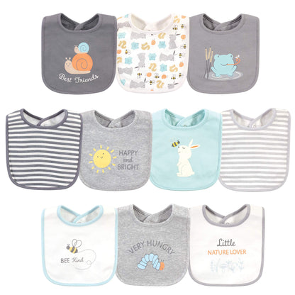 Hudson Baby Unisex BabyCotton Bibs