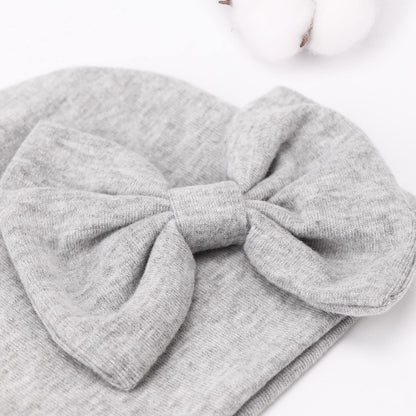 BQUBO Newborn Baby Girls Hats Mittens Set Hospital Hat Beanie Infant Bow Hats Baby Cotton Gloves for 0-6 Months