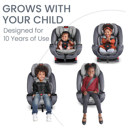 Britax One4Life Convertible Infant Car Seat, 10 Years of Use from 5 to 120 Pounds, Converts from Rear-Facing to Forward-Facing Booster Seat, Machine-Washable Fabric, Glacier Graphite