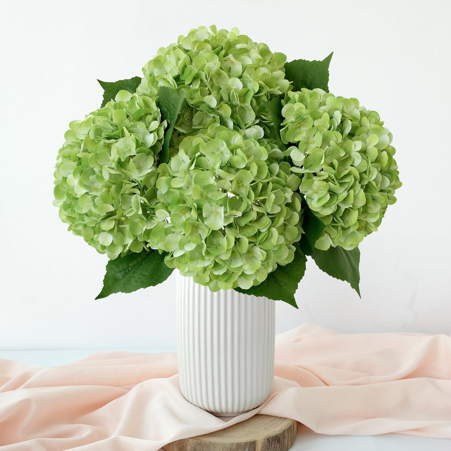 4 Pcs Pink Hydrangeas Artificial Flowers, 20 inches Large Lifelike Fake Silk Flowers, Faux Hydrangeas Flowers for Wedding Home Party Decor Baby Shower Table Centerpiece