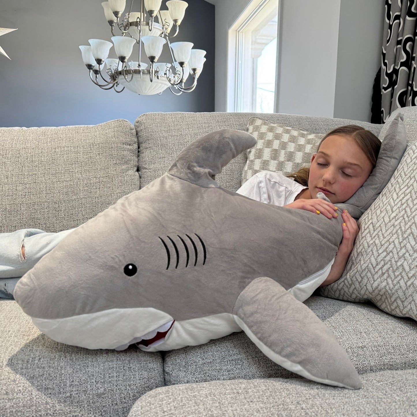 MorisMos Giant Alligator Stuffed Animal, 67inch Soft Large Alligator Plush Toy, Big Stuffed Crocodile Gifts for Kids Boys Girls