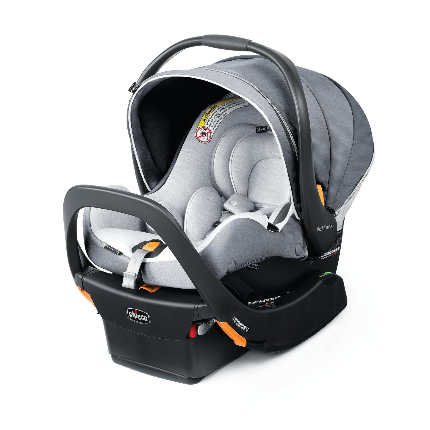 Chicco KeyFit® Max ClearTex® Infant Car Seat and Base, Rear-Facing Seat for Infants 4-30 lbs., Infant Head and Body Support, Compatible with Chicco Strollers, Baby Travel Gear | Lupine/Purple