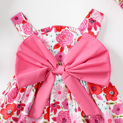 Newborn Infant Baby Girl Dress Toddler Girl Clothes Halter Backless Sleeveless Flower Sundress Summer Dresses for Girl