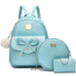 I IHAYNER Girls Bowknot 3-Pieces Fahsion Leather Backpack Backpack Purse for Women Rucksack for Ladies Shoulder Bag