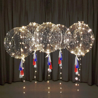 White LED Balloons Light up Bobo Party Balloons DIY kit-Clear Cold White LED Balloons for Helium or Air (cold white, 6 pack)