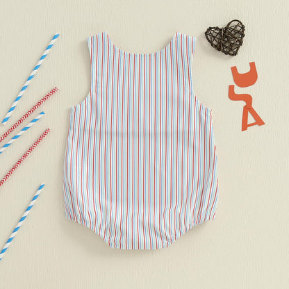 Baby Girl Pumpkin Embroidery Jumpsuit Halloween Sleeveless Round Neck Plaid Tank Romper