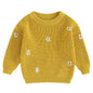 Mubineo Baby Girl Winter Clothes Cute Flower Sweater Crewneck Pullover Long Sleeve Knit Newborn Infant Sweaters
