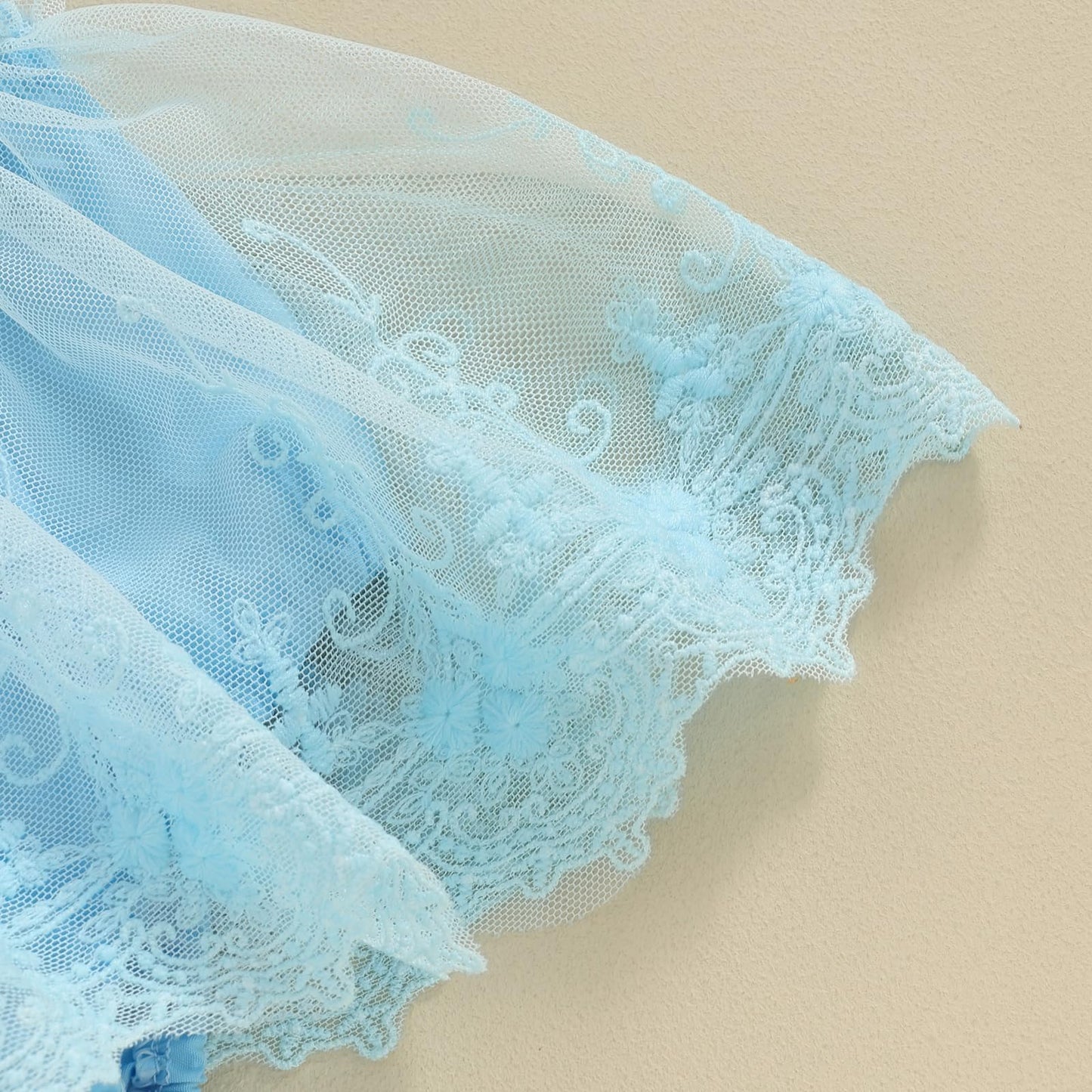 MERSARIPHY Newborn Baby Girl Boho Outfits Infant Lace Tulle Ruffle Bubble Romper Dress Jumpsuit Bodysuit Photoshoot Clothes