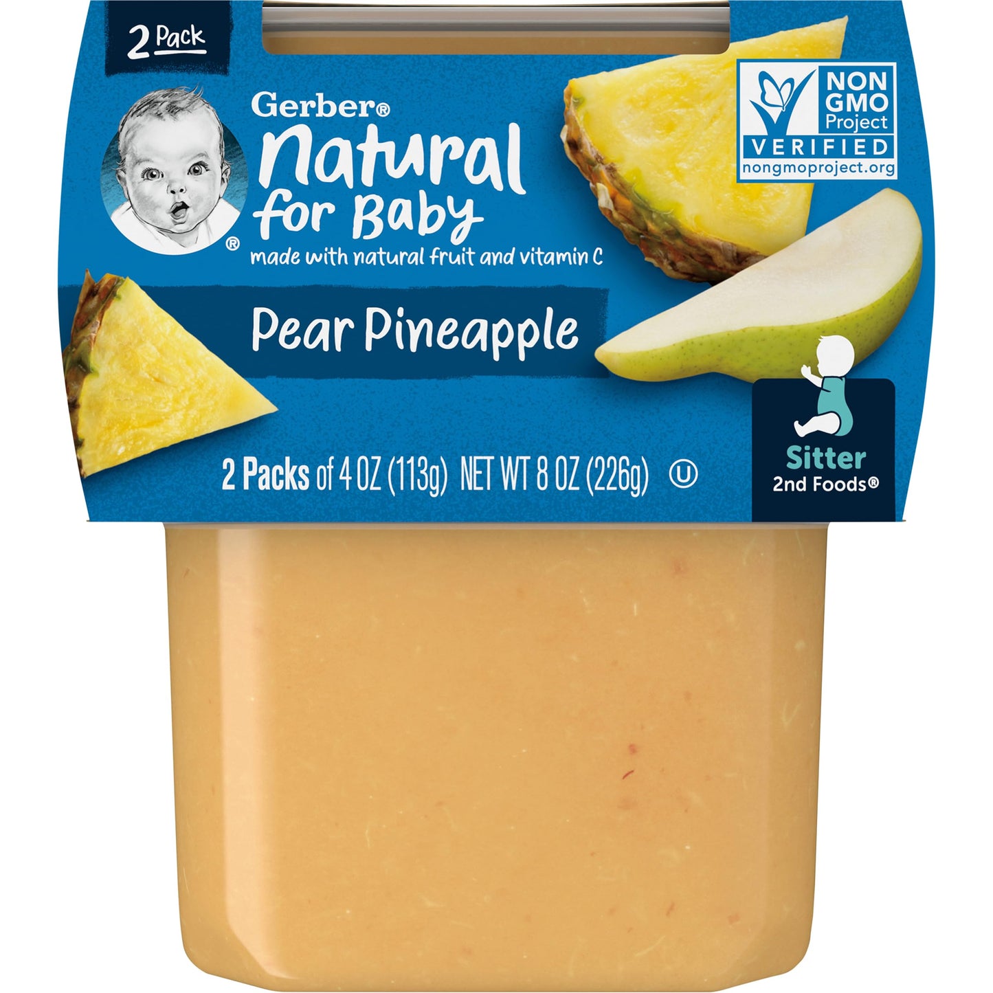 Gerber 2nd Foods Banana Blackberry Blueberry 4 Ounce Tubs, 2 Count (Pack of 8)