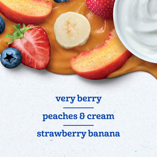 Gerber Baby Food Pouches, Very Berry (3), Peaches & Cream (2), Strawberry Banana (2), Value Pack, Fruit and Yogurt, Toddler, (3.5 oz each), (Pack of 9)