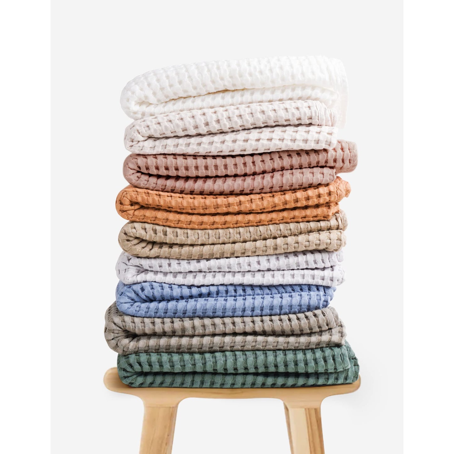 Konssy Waffle Baby Blanket - Soft & Cozy Nursery Swaddle Blanket, Lightweight Toddler Throw for Boys & Girls, Ideal for Wrapping (Oat)