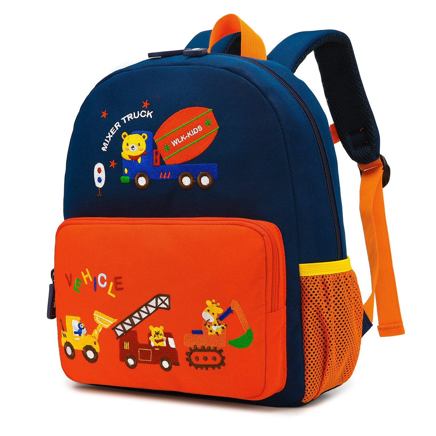 Car Dinosaur Kids Toddler Backpack for Boys and Girls Children Waterproof Preschool Bag(Red Music Party)
