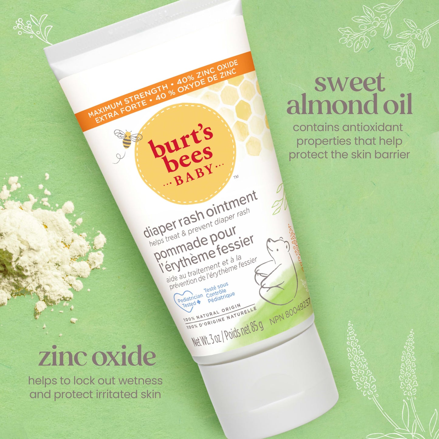 Burt's Bees Baby 100% Natural Origin Multipurpose Healing Ointment, Face & Body Baby Ointment – 7.5 Ounce Tub