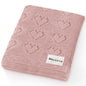 Swaddling Blanket for Girls - 100% Luxury Cotton Knit Heart Baby Blanket - Soft Warm Cozy Swaddle Receiving Stroller Crib Receiving Blanket for Newborns Infants & Toddlers (Pink, 0-2 Years)