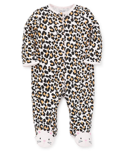 Little Me Clothes for Baby Girls' 100% Cotton Scratch-Free Tag Footie Sleeper, Preemie to 9 Months