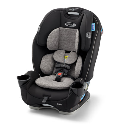 Graco SlimFit 3-in-1 Convertible Car Seat, Space Saving Design, Forward & Rear-Facing, Highback Booster Option – Purple