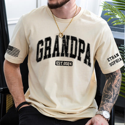 Personalized Custom Grandpa Shirt, Fathers Day Shirt Gifts for Grandpa, Gifts for Dad