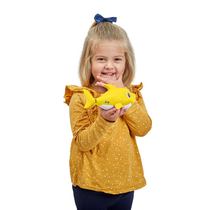 Robo Alive Junior Baby Shark New Silicon Fins Version Singing and Swimming Baby Shark (Yellow) by ZURU
