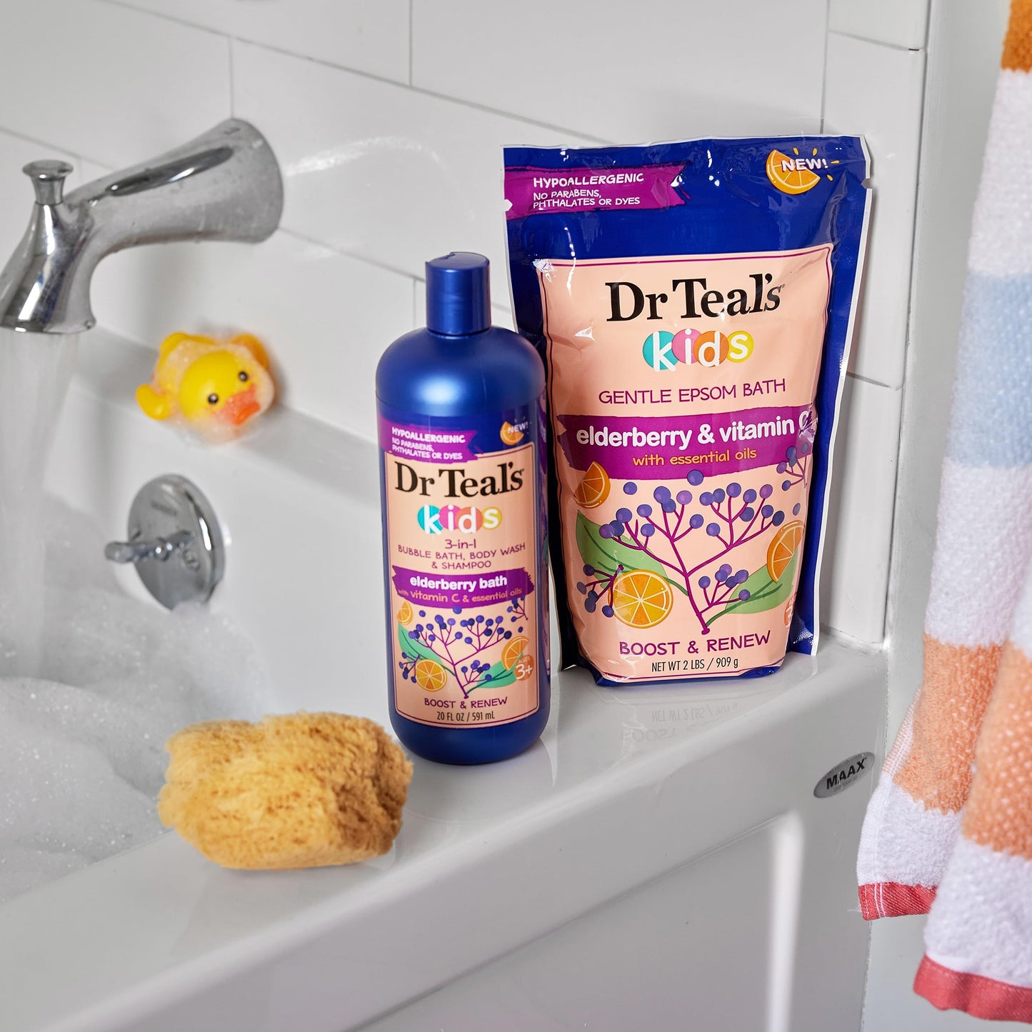 Dr Teal's Kids 3-in-1 Sleep Bath: Bubble Bath, Body Wash & Shampoo with Melatonin & Essential Oil, 20 fl oz (Pack of 3)