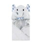 Hudson Baby Unisex Baby Cotton Animal Face Hooded Towel, Pretty Elephant, One Size