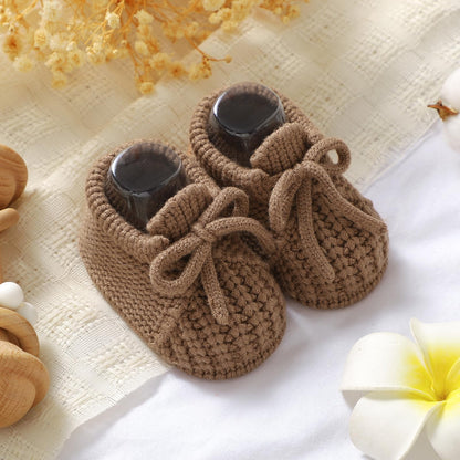 DovFanny Baby Booties Newborn Baby First Shoes Cozy Warm Knit Soft Booties for Toddler Infant Boy Girl