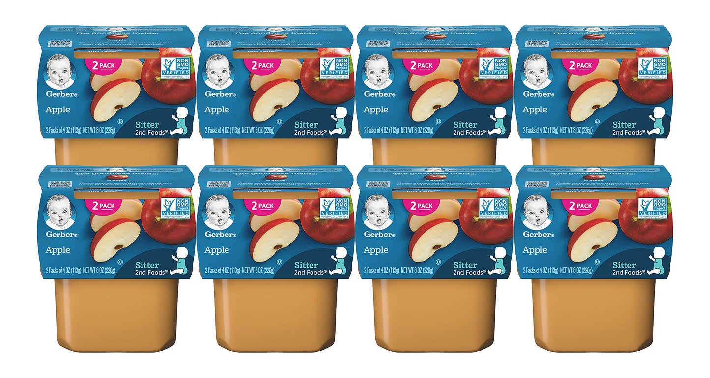 Gerber 2nd Food Baby Food Green Bean Puree, Natural & Non-GMO, 8 Ounce, 2 Count (Pack of 8)