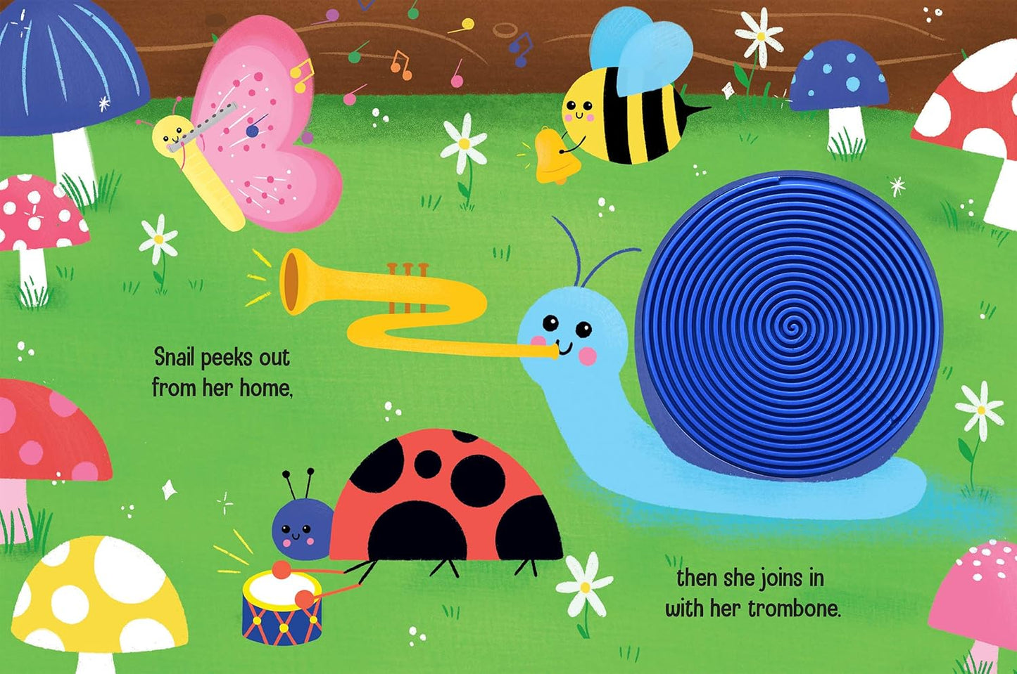 Butterfly's Marching Band - Silicone Touch and Feel Board Book - Sensory Board Book