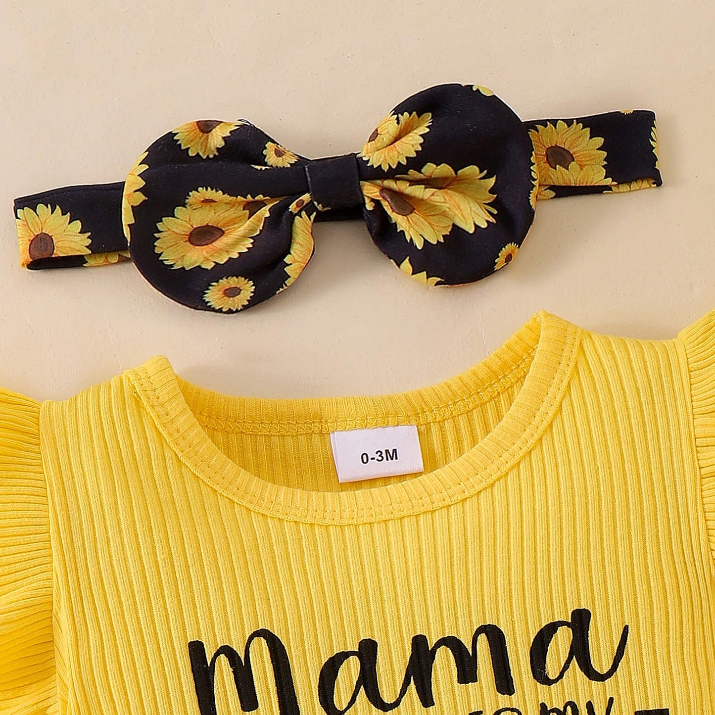 Baby Girl Clothes Newborn Romper Ruffle Sleeve Short Jeans Skirt with Headband Infant Outfits Set 0-18 Months