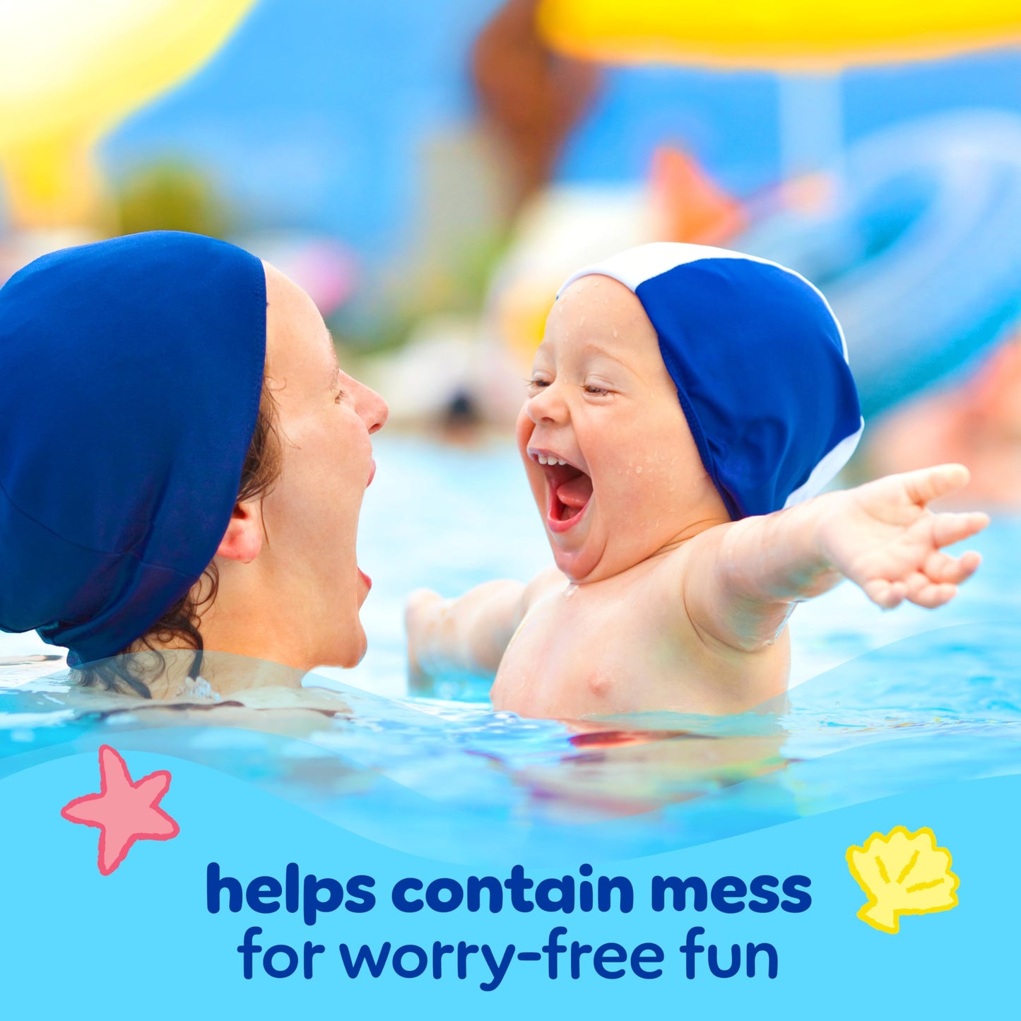 Pampers Swim Diapers - Splashers - Size 2-3, 20 Count, Gap-Free Disposable Baby Swimming Pants