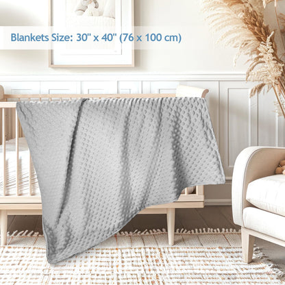 Baby Blanket for Girls, Soft Toddler Blanket 30 x 40 Inch, Newborn Blankets for Nursery, Stroller, Toddler Bed, Carseat, Double Layer, Pink