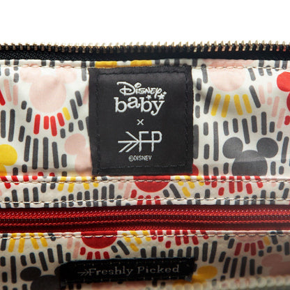 Freshly Picked Classic II Diaper Bag Backpack, Wipeable Vegan Leather With Changing Pad (Minnie Lots of Dots)