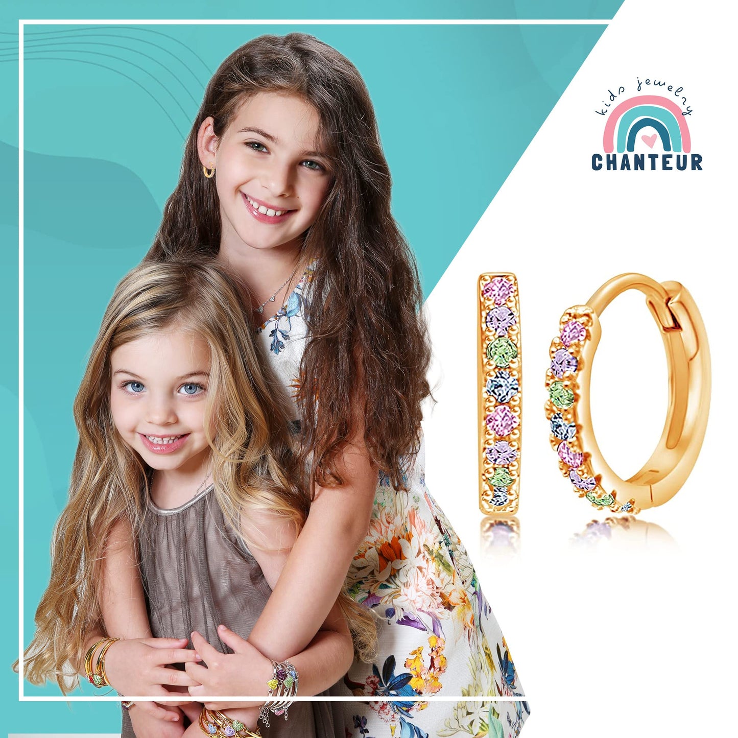 Chanteur Hypoallergenic Huggie Earrings for Girls & Women - Small Hoop Design, Perfect for Teens & Kids