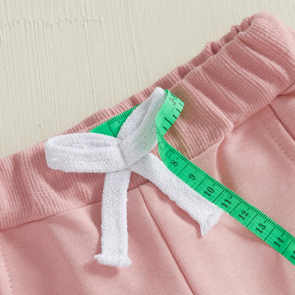Toddler Baby Girl Clothes Fall Winter Spring 3D Bow Ruffle Long Sleeve Sweatshirt Jogger Pants Set Infant 2PCS Outfit