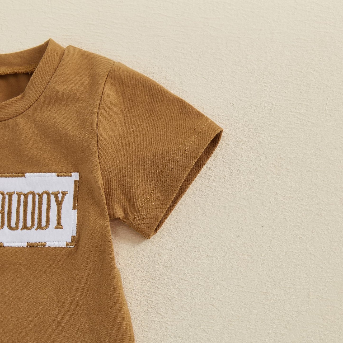 NZNDSHD Baby Boy Summer Clothes Daddys/Mamas Boy Matching Outfit Short Sleeve Embroidery T-shirt Plaid Toddler Shorts Set